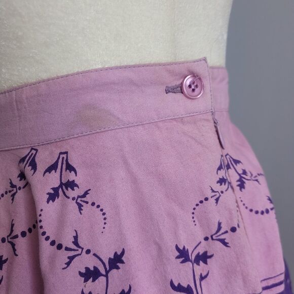 VINTAGE 90s skirt sequin made in India purple ombre maxi L - Picture 4 of 7